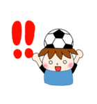 サッカーサポータースタンプ(水色)（個別スタンプ：10）