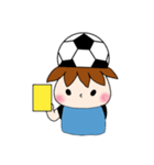 サッカーサポータースタンプ(水色)（個別スタンプ：11）