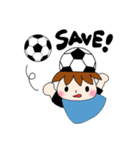 サッカーサポータースタンプ(水色)（個別スタンプ：15）