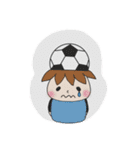 サッカーサポータースタンプ(水色)（個別スタンプ：16）