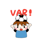 サッカーサポータースタンプ(水色)（個別スタンプ：19）