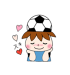 サッカーサポータースタンプ(水色)（個別スタンプ：27）