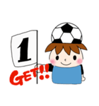 サッカーサポータースタンプ(水色)（個別スタンプ：31）