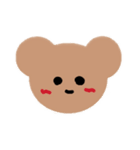 くまのえもじ。（個別スタンプ：1）