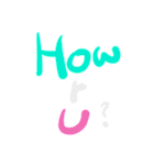英語文字であいさつ♪（個別スタンプ：15）