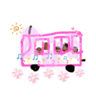 ピンクバスさん（個別スタンプ：1）