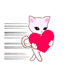 ♡ラブラブ猫カップル♡ピンク×グレー（個別スタンプ：33）