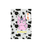 ピンクの猫さん日常スタンプ（個別スタンプ：7）