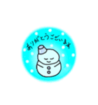 愉快なゆきだるまさん（個別スタンプ：3）