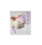 青目うさぬいと赤目うさぬい（個別スタンプ：9）