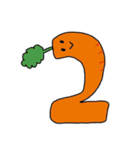 かわいい数字（個別スタンプ：2）