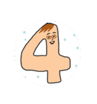 かわいい数字（個別スタンプ：4）