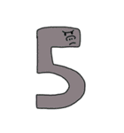 かわいい数字（個別スタンプ：5）