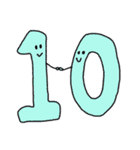 かわいい数字（個別スタンプ：10）