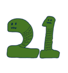かわいい数字（個別スタンプ：21）