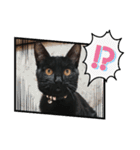 黒猫にこちゃんの日常使いスタンプ（個別スタンプ：28）