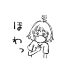 ほんわかシュールな女の子と動物スタンプ（個別スタンプ：13）