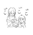 ほんわかシュールな女の子と動物スタンプ（個別スタンプ：14）