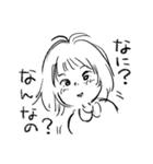 ほんわかシュールな女の子と動物スタンプ（個別スタンプ：15）