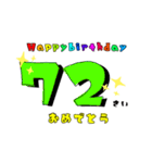 誕生日＆お祝いスタンプ  70才～100才（個別スタンプ：3）