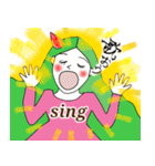 Happyクリスチャンガール☆カラフルDAYS（個別スタンプ：3）