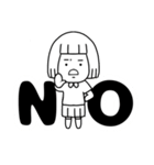 シンプルでシュールな女の子スタンプ（個別スタンプ：2）