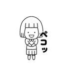 シンプルでシュールな女の子スタンプ（個別スタンプ：10）