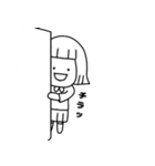 シンプルでシュールな女の子スタンプ（個別スタンプ：11）