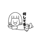 シンプルでシュールな女の子スタンプ（個別スタンプ：12）