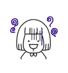 シンプルでシュールな女の子スタンプ（個別スタンプ：17）