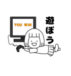 シンプルでシュールな女の子スタンプ（個別スタンプ：19）