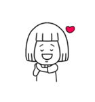 シンプルでシュールな女の子スタンプ（個別スタンプ：26）