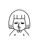 シンプルでシュールな女の子スタンプ（個別スタンプ：27）