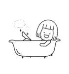 シンプルでシュールな女の子スタンプ（個別スタンプ：33）