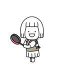 シンプルでシュールな女の子スタンプ（個別スタンプ：34）