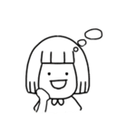 シンプルでシュールな女の子スタンプ（個別スタンプ：36）