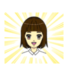 シンプルでシュールな女の子スタンプ（個別スタンプ：40）