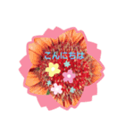 Sticker flower お花のスタンプ（個別スタンプ：3）