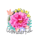 Sticker flower お花のスタンプ（個別スタンプ：4）