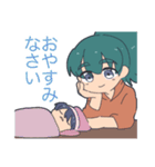 鳥顔のなにかと女の子のスタンプ（個別スタンプ：3）