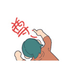 鳥顔のなにかと女の子のスタンプ（個別スタンプ：15）