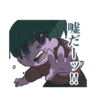 鳥顔のなにかと女の子のスタンプ（個別スタンプ：17）