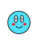 水色の顔文字（個別スタンプ：7）