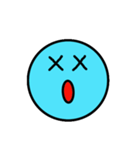 水色の顔文字（個別スタンプ：8）