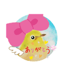 毎日に優しさを♥️(小鳥のパステル画)（個別スタンプ：4）