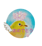 毎日に優しさを♥️(小鳥のパステル画)（個別スタンプ：6）