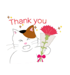 花と猫の感謝のきもち（個別スタンプ：12）