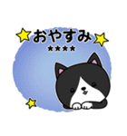 猫の子カスタム(黒色ハチワレ)（個別スタンプ：40）