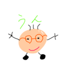 少し髪が薄めの博士  つる太郎先生（個別スタンプ：7）