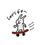 Handwritten Rabbits（個別スタンプ：1）
